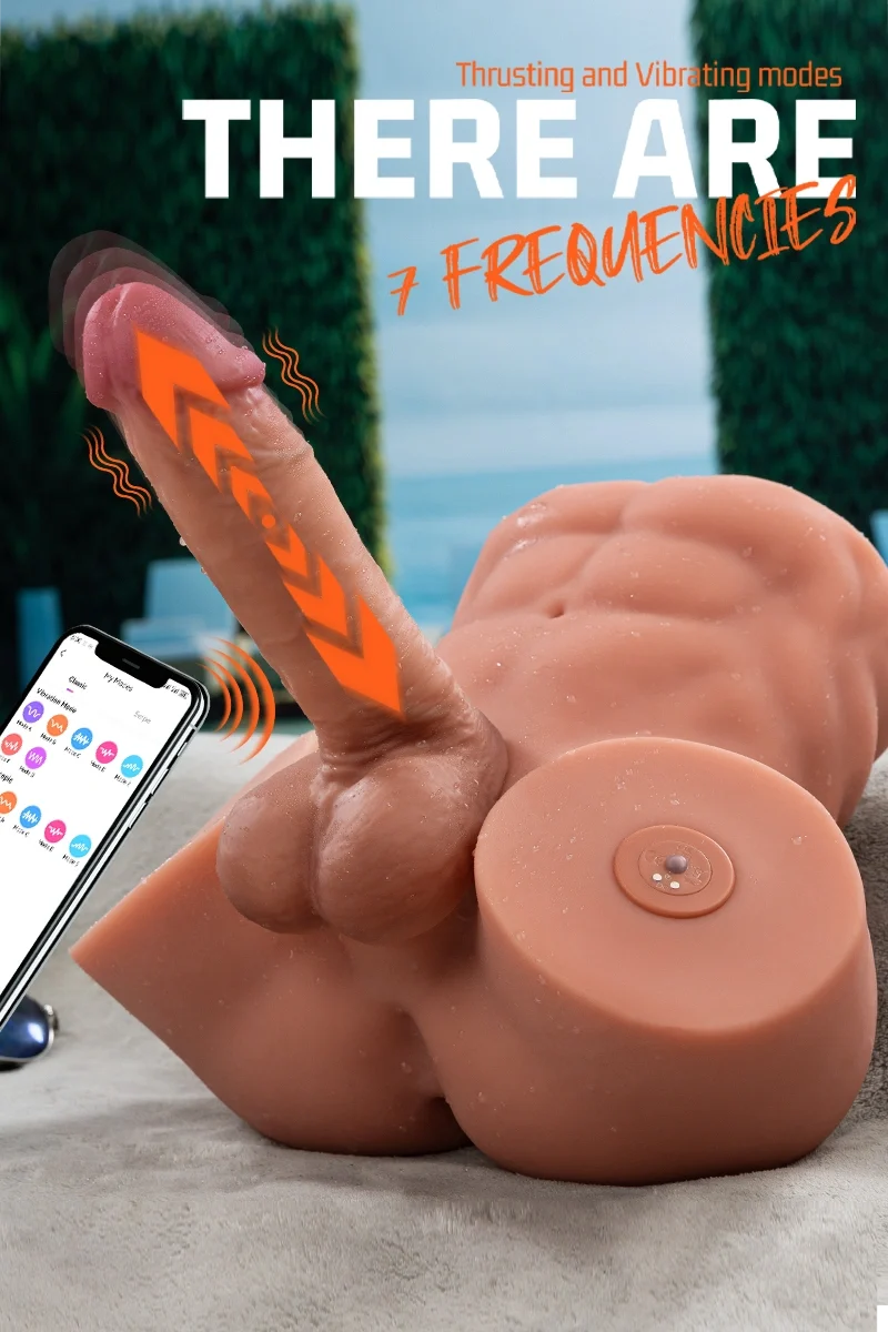 Gretel: Torso Sexual de 6,5 kg con Pene de Empuje y Vibración de 19 cm