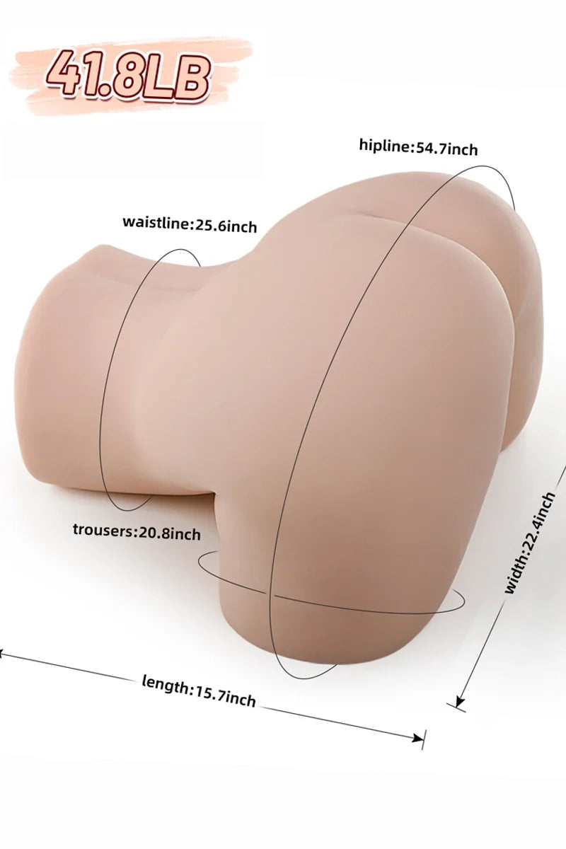 Minaj: Torso Sexual con Culo Grande de Gel Líquido Ultra Suave de 19 kg