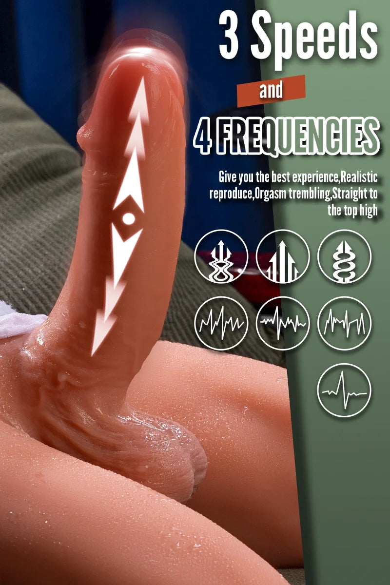Rudolph: Torso Sexual de 8,6 kg con Pene Vibrador de Empuje de 16 cm