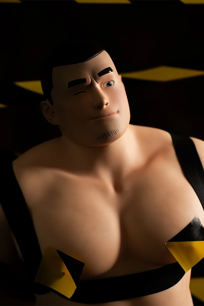 Andy: Torso Sexual Masculino Anime de Silicona de 17,3 kg con Cabeza de Resina