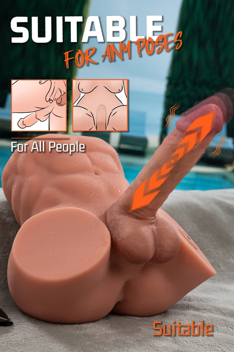 Gretel: Torso Sexual de 6,5 kg con Pene de Empuje y Vibración de 19 cm