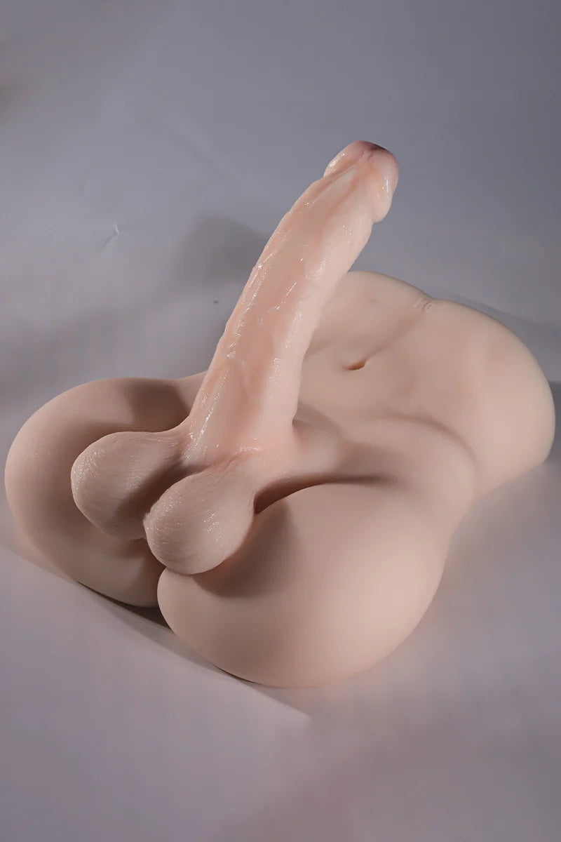 Jesse: Torso Sexual Musculoso de Piel Morena de 3,6 kg con Pene Grande de 17,8 cm