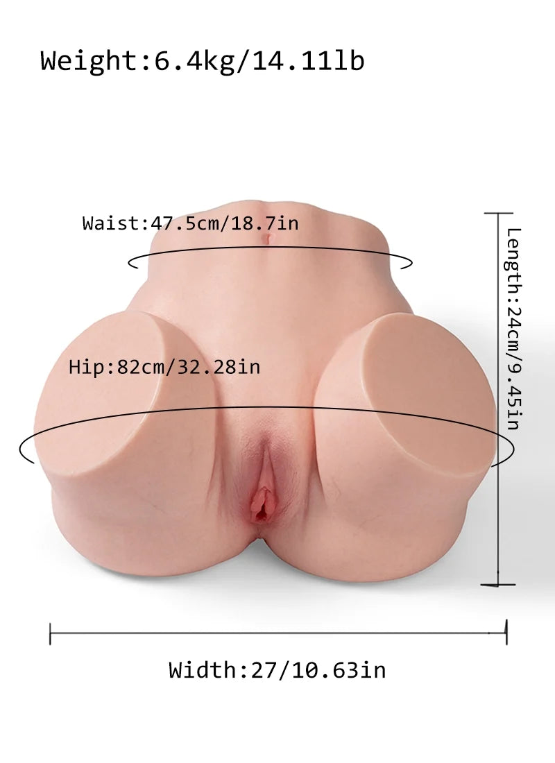 Lucy: Torso Masturbador de Silicona de 6,4 kg con Culo Grande
