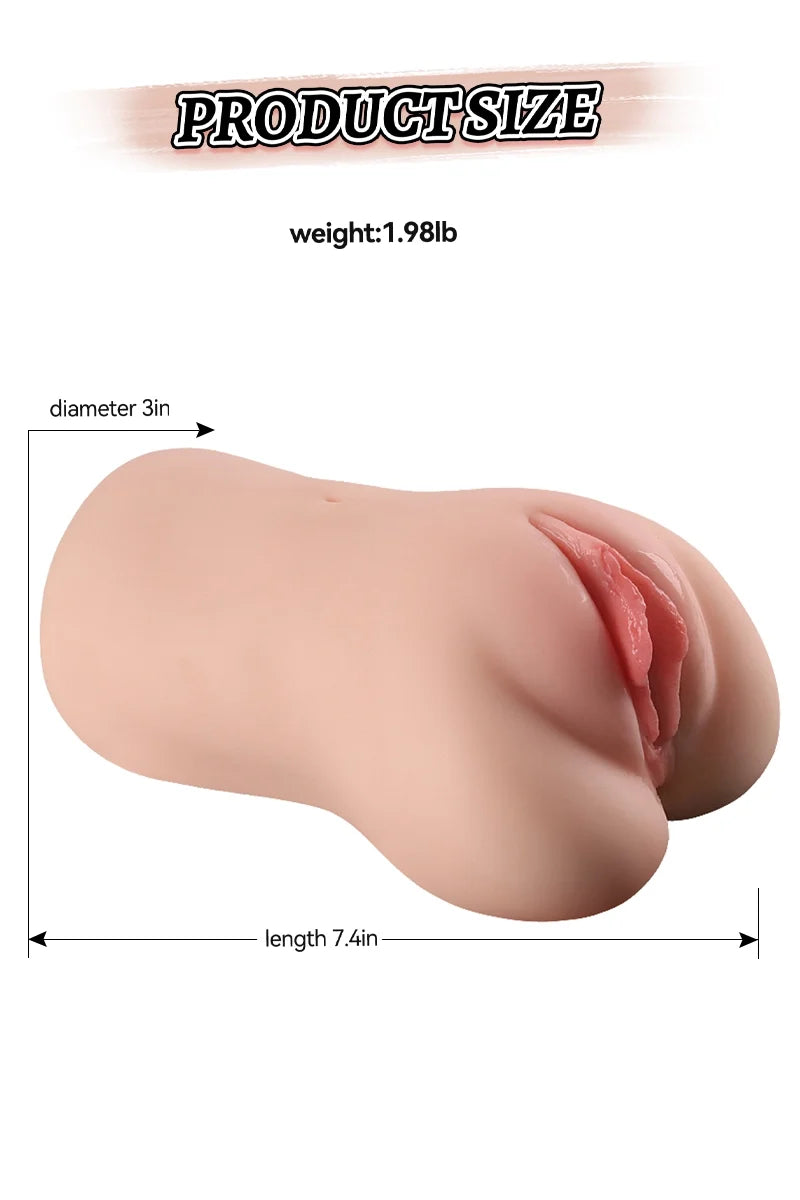 Sasha: Vagina Realista Rosada de 0,9 kg que Te Atrapa y No Te Suelta