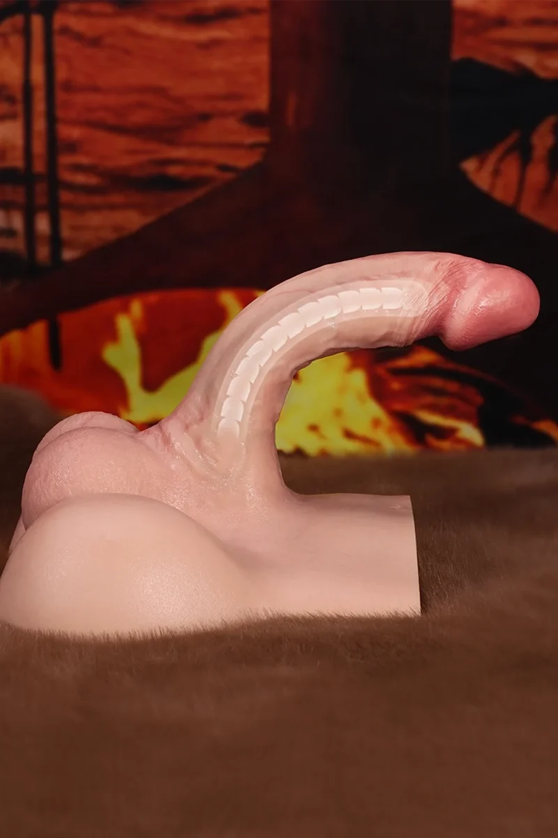 Silas: Dildo de Torso Plano de Silicona de 16,5 cm para Cabalgar | Sextorso.es