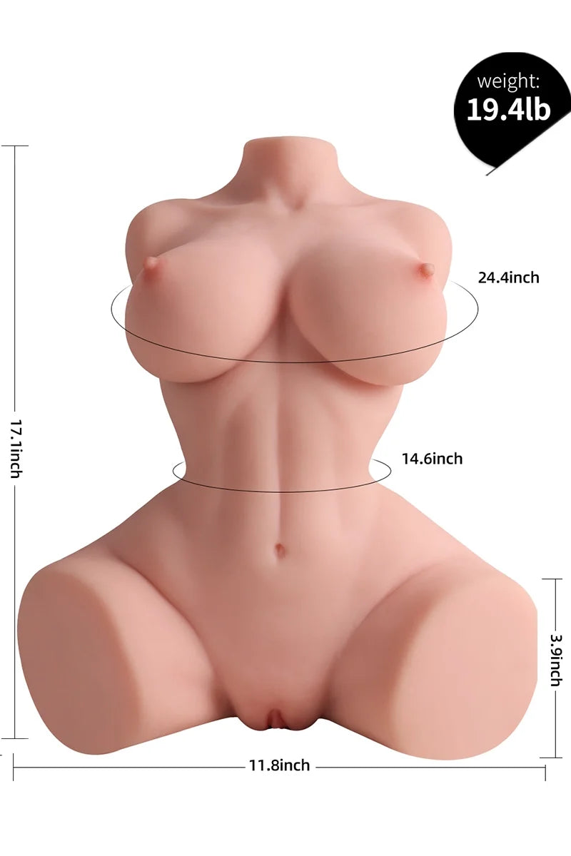 Dawn: Vagina Realista de Silicona de 0,78 kg con Labios Vírgenes
