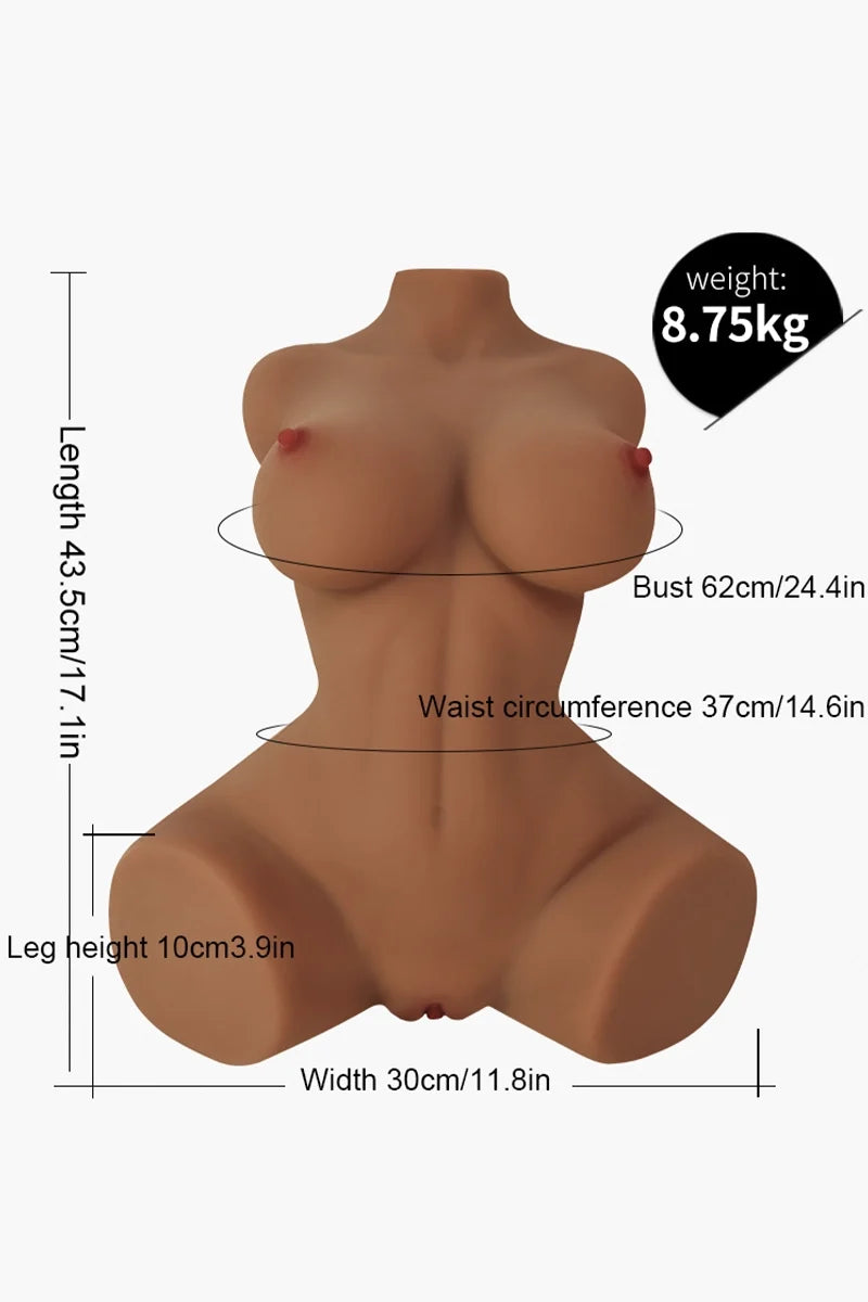 Dawn: Vagina Realista de Silicona de 0,78 kg con Labios Vírgenes